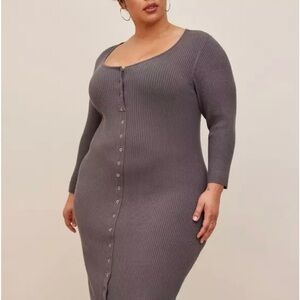 Torrid Sweater Knit Button Front Dress